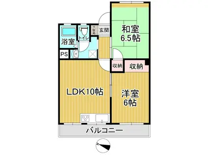 リ・エクラ(2LDK/3階)の間取り写真