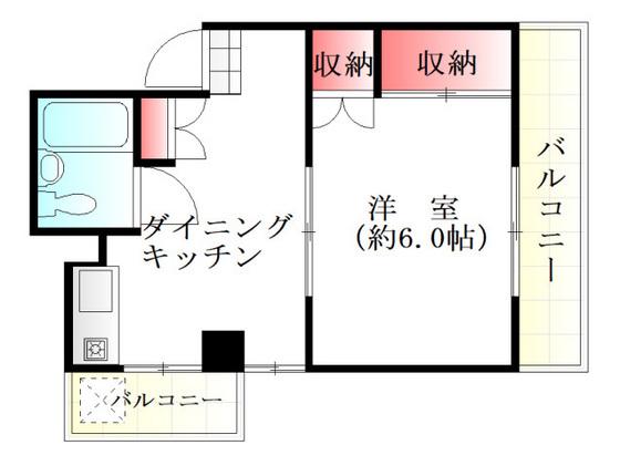 メイク第一ビル(1K/3階)の間取り写真