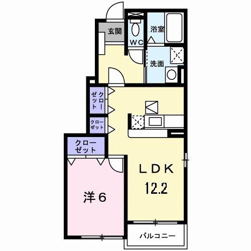 メゾンド・エクセル(1LDK/1階)の間取り写真
