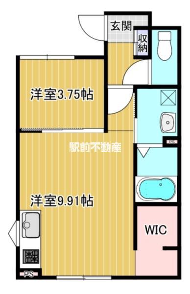 シャインラッシュI(1LDK/1階)の間取り写真