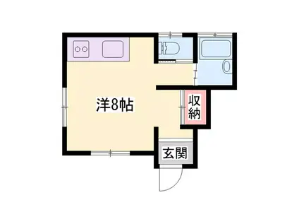 プリマベーラはりま勝原(1K/1階)の間取り写真