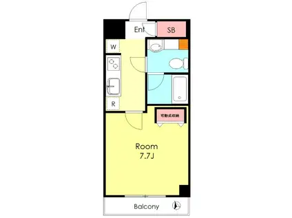 クラインベルク中目黒(1K/3階)の間取り写真