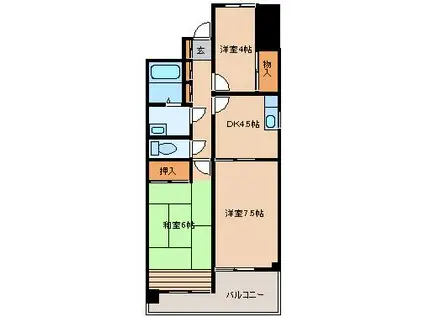 クレールKANEKO(3DK/3階)の間取り写真