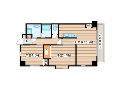 U・ステージ3(2LDK/5階)の間取り写真
