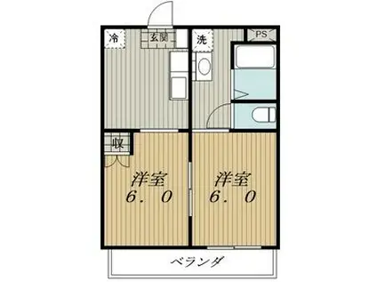 SPERANZAI(2K/2階)の間取り写真
