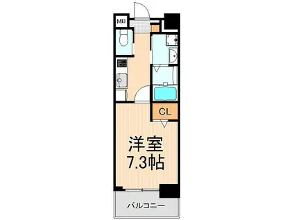 SKYLAGUNAスカイラグーナ(1K/5階)の間取り写真