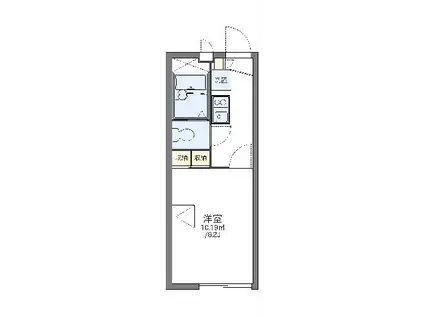 レオパレスハロー越谷(1K/2階)の間取り写真