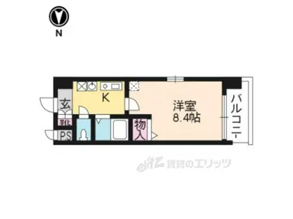 セトル御所東(1K/5階)の間取り写真