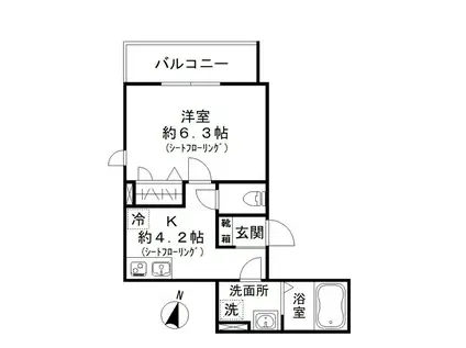 ミエーユ横濱元町(1K/3階)の間取り写真
