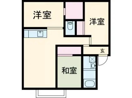 セジュールヒルトップ(3LDK/2階)の間取り写真