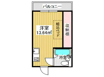 ブルックスとりで(ワンルーム/3階)の間取り写真