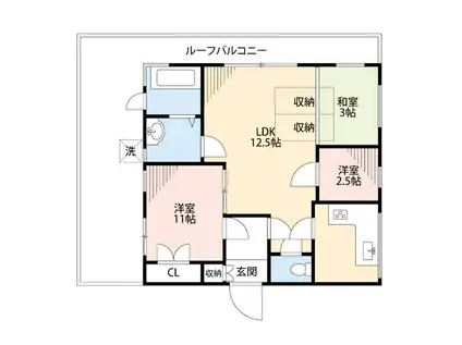 グランフィーネ八王寺(2SLDK/6階)の間取り写真