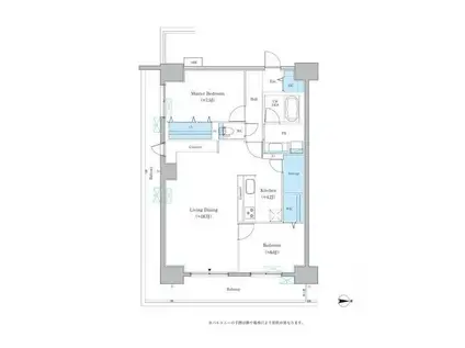 グランセジュール大国町 東棟(2LDK/4階)の間取り写真