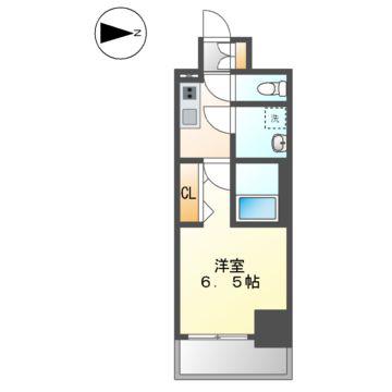 S-RESIDENCE名駅北ALESIA(1K/10階)の間取り写真