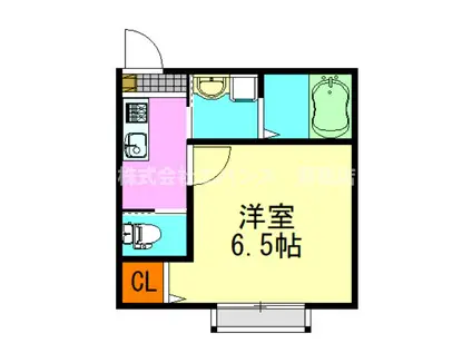リヴェール寒川(1K/2階)の間取り写真