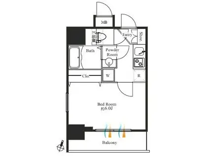 GRAN PASEO 神田駅前(1K/4階)の間取り写真