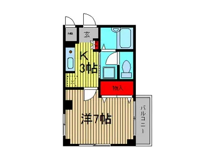 コートウイスタリア(1K/1階)の間取り写真