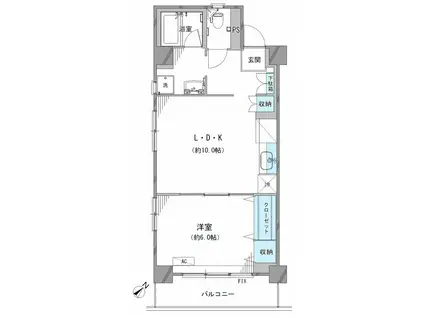 エストレージュ大崎ソニー通(1LDK/5階)の間取り写真