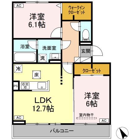 D-AVANCE MH(2LDK/1階)の間取り写真