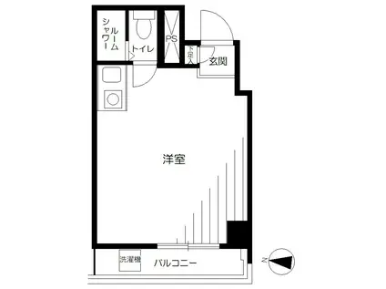 ライオンズマンション麹町桔梗(ワンルーム/4階)の間取り写真