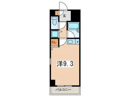 グリーンリーフ青葉台(ワンルーム/3階)の間取り写真