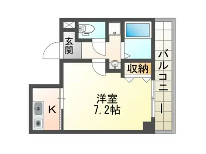 三洋シティ2号館(1K/2階)の間取り写真