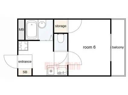 メゾン・ボナール(1K/2階)の間取り写真