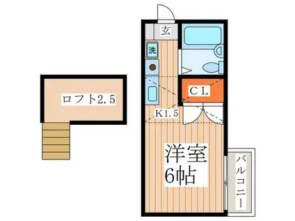 VANDA COURT(1K/2階)の間取り写真