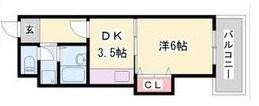 ハイツA&M(1DK/3階)の間取り写真