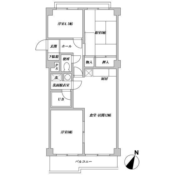 WOODEN BELL(3LDK/2階)の間取り写真