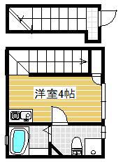アヴニール上北沢(ワンルーム/2階)の間取り写真