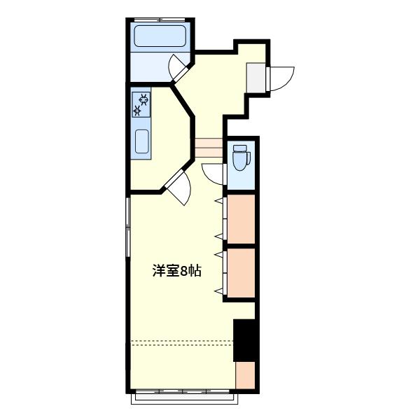 関口マンション(ワンルーム/1階)の間取り写真