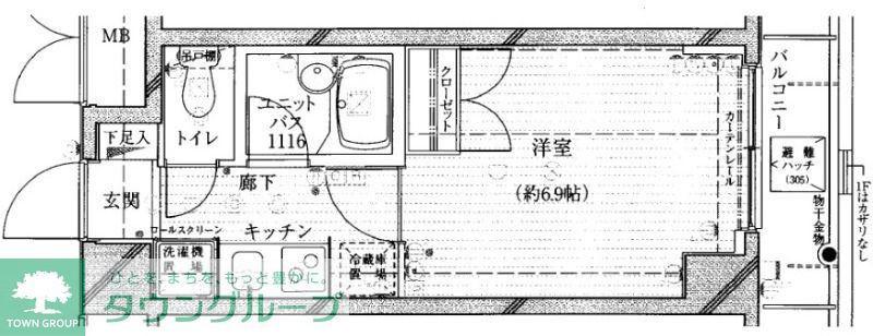 グランヴァン阿佐ヶ谷II(1K/2階)の間取り写真