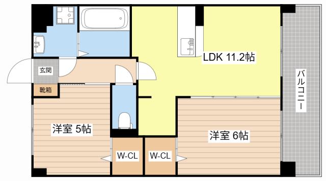 Y&M 祇園(2LDK/3階)の間取り写真