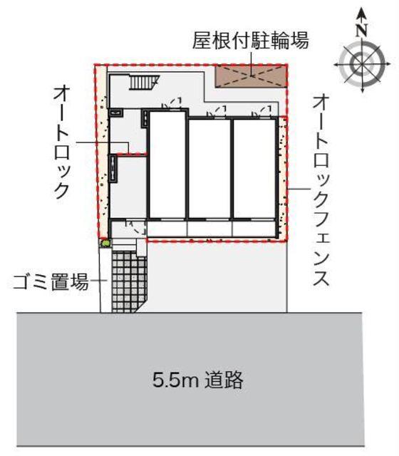 クレイノアクアラグーン(1K/2階)の間取り写真