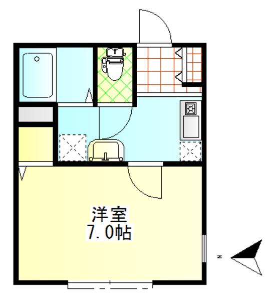 WH-L(1K/1階)の間取り写真