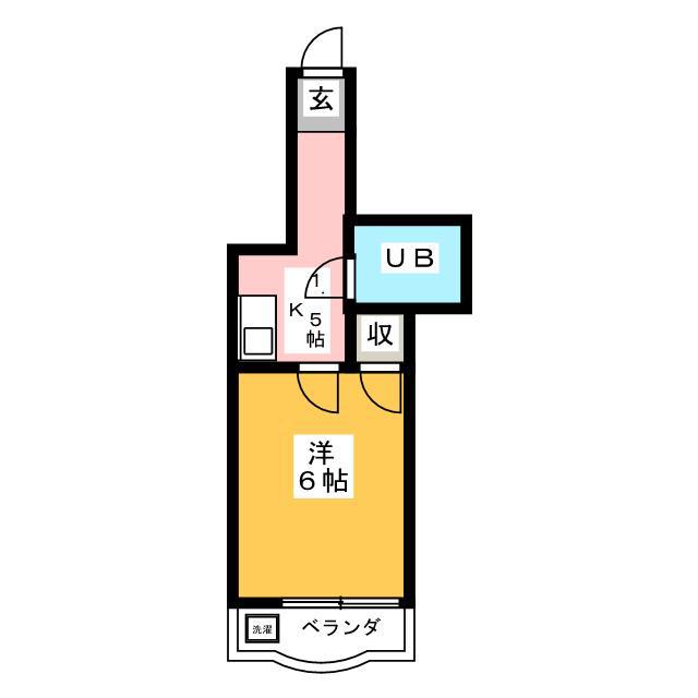 コーポ大内(1K/1階)の間取り写真