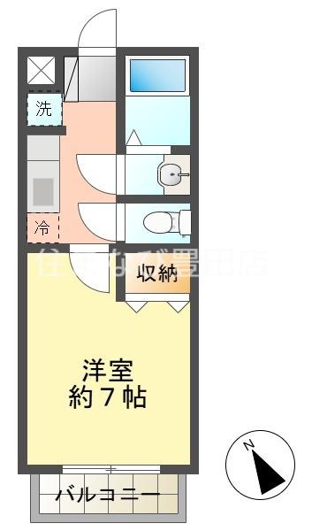 ANTOINE(1K/2階)の間取り写真