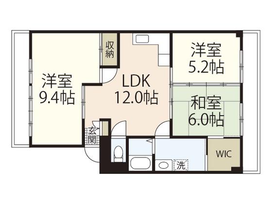 クロスデータビルNO.14(3LDK/3階)の間取り写真