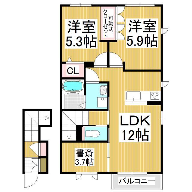CONSOLATA(2SDK/2階)の間取り写真