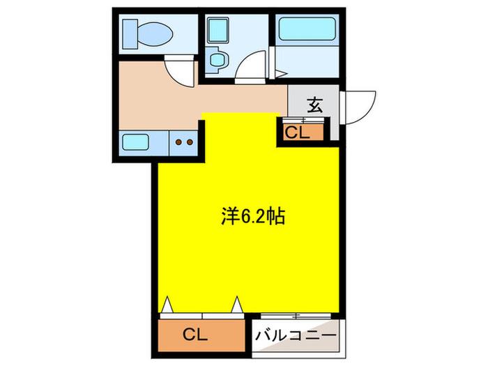 MARSH仁川(ワンルーム/1階)の間取り写真