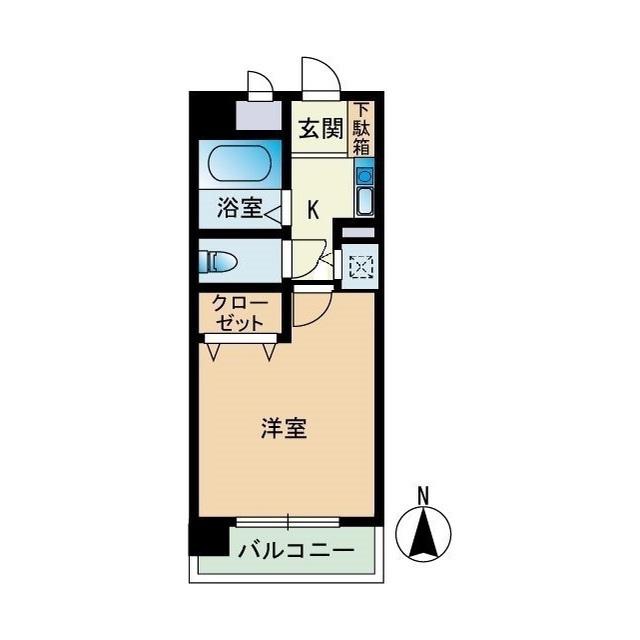 西新IGビレッジ(1K/4階)の間取り写真