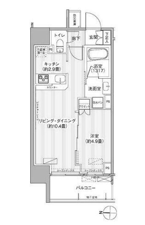 ヒューリックレジデンス新御茶ノ水(1LDK/8階)の間取り写真