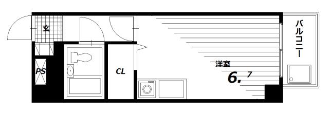サンコール鈴蘭台(1K/3階)の間取り写真