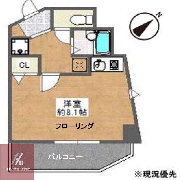 AIM21(ワンルーム/6階)の間取り写真