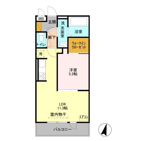 M&SKOWAII(1LDK/2階)の間取り写真