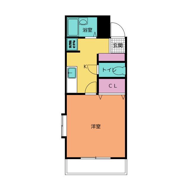 高島屋マンションII(1K/2階)の間取り写真