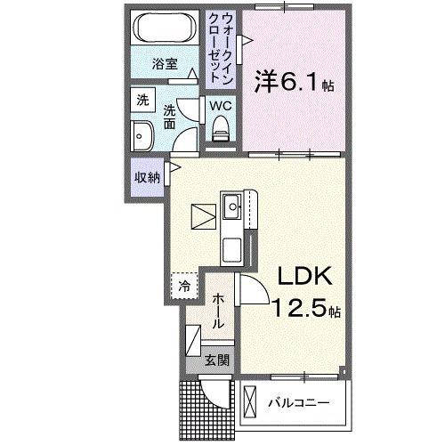 フィオリーレ・アノ II(1LDK/1階)の間取り写真