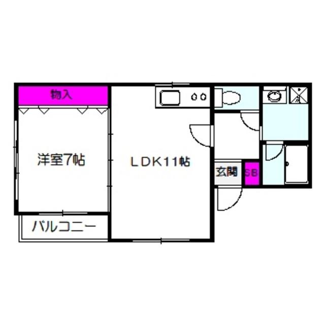 T-HOUSE(1LDK/3階)の間取り写真