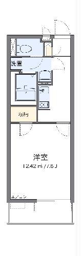 クレイノグラシアス ツー(1K/3階)の間取り写真